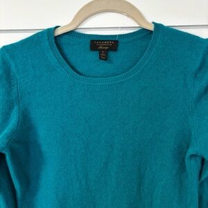 Teal Long Sleeve Cashmere Sweater